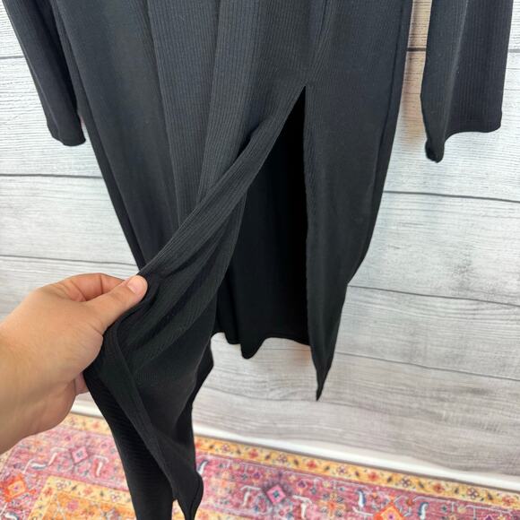 Torrid Plus Size Black Ribbed Mock Neck Fitted Super Soft Dress Size 3X - Picture 5 of 7
